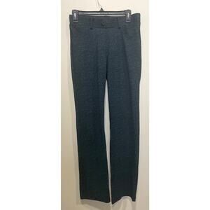 Betabrand Dress Pant Yoga Pants Teal Black Button Closure Women's Sz Sm